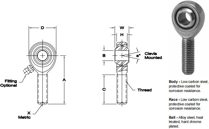 AURORAMMF-M14關(guān)節(jié)軸承圖紙